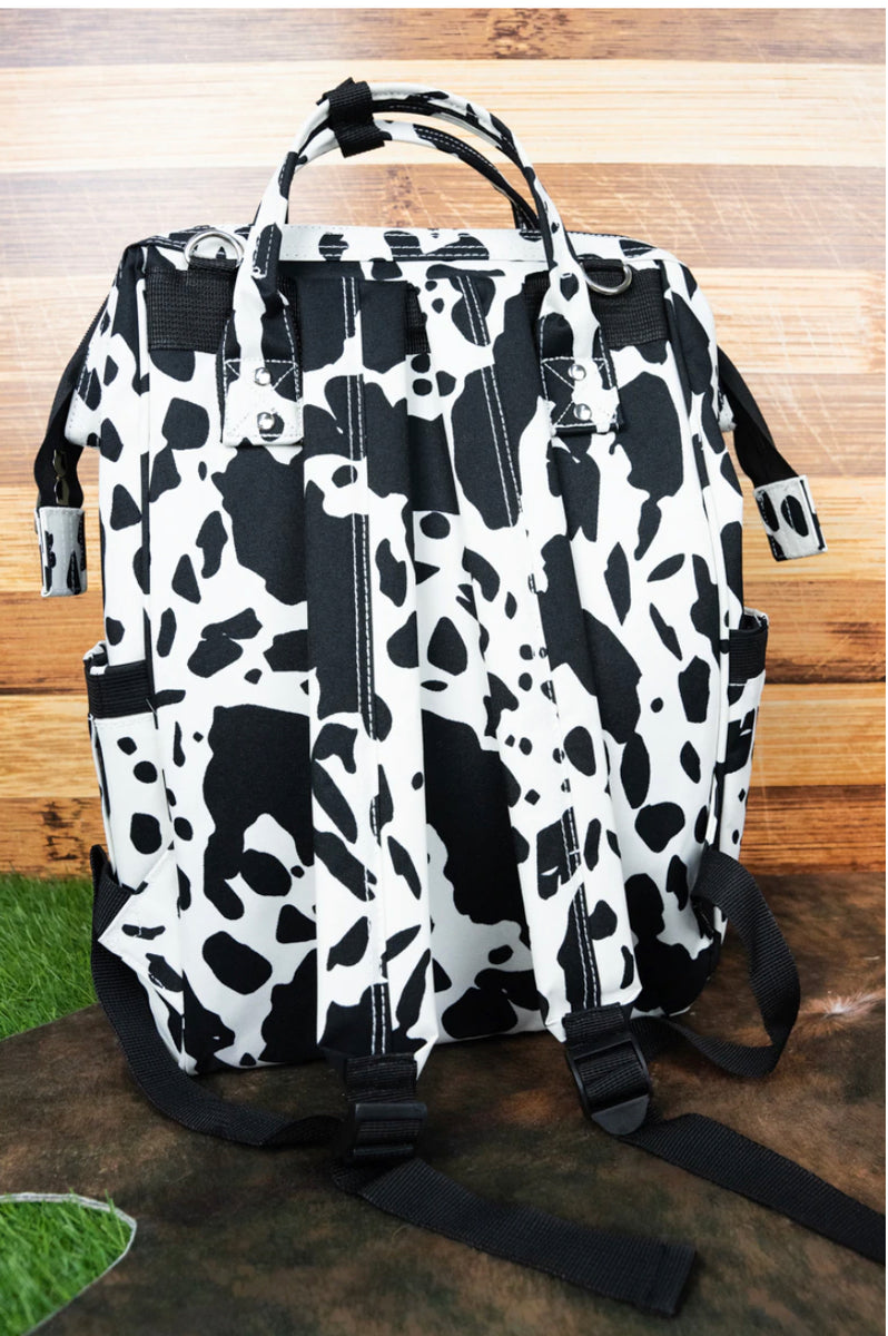 Cow print diaper bag backpack hotsell