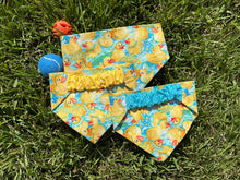 Yellow Ducks and Puddles Scrunchie Dog Dog Bandana