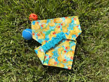 Yellow Ducks and Puddles Scrunchie Dog Dog Bandana