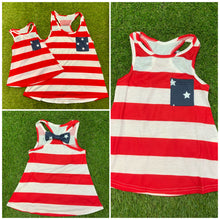 Red white and Blue StripeTanks and T-shirt’s