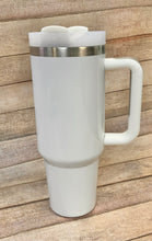 40oz Solid Color Double Wall Stainless Steel Tumblers with Handles