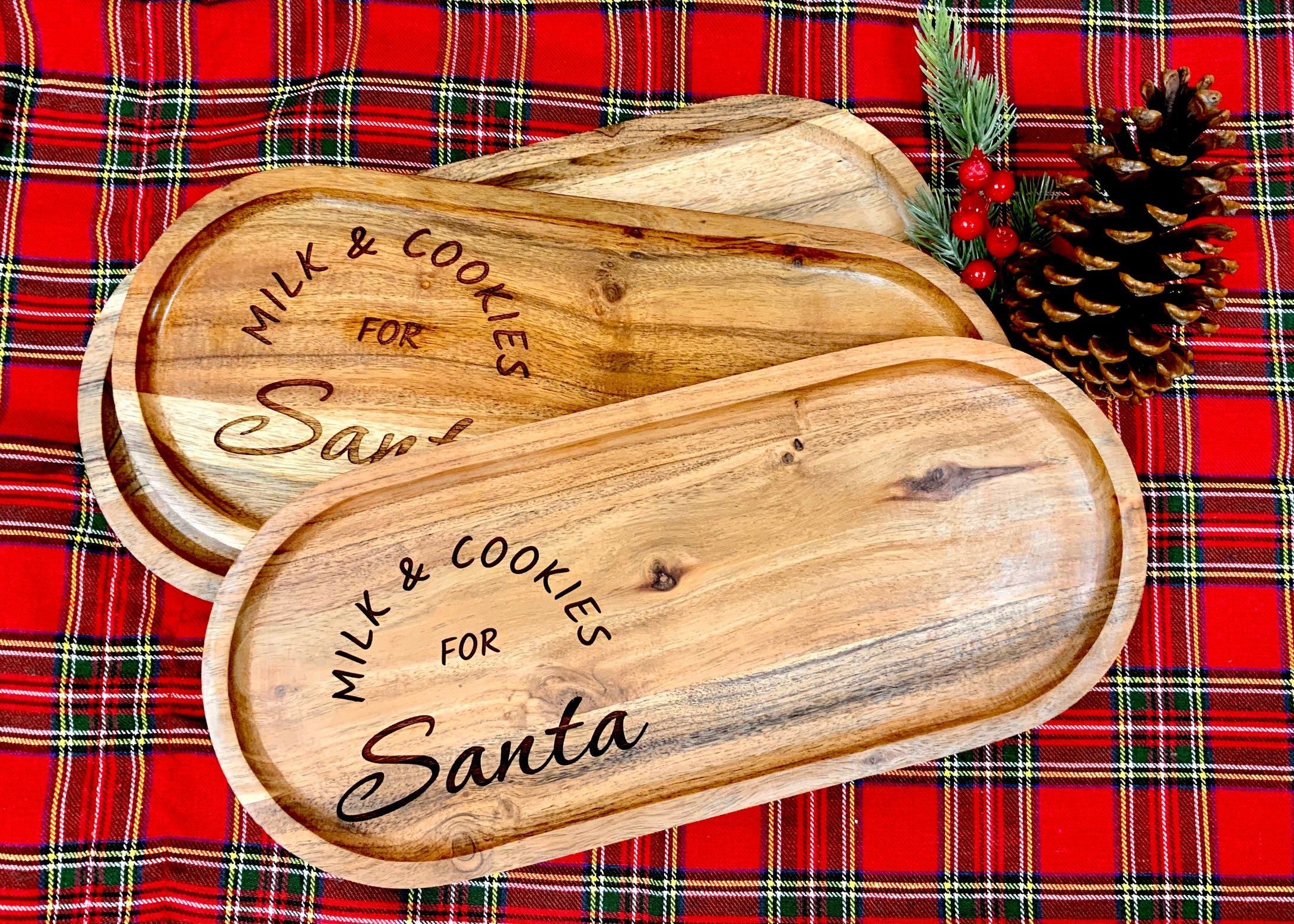 Santa Trays for Milk and Cookies
