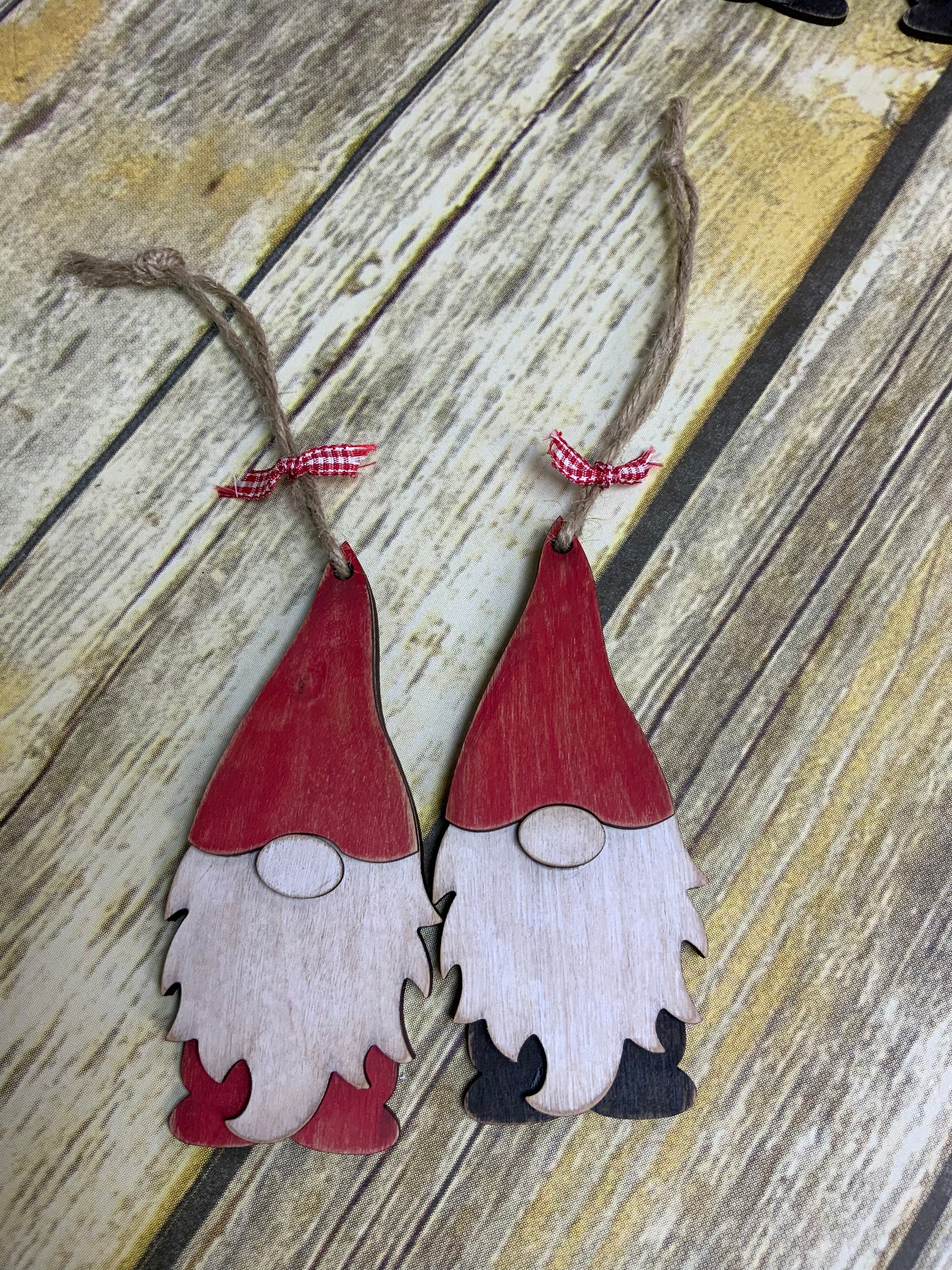 Gnome Christmas Ornaments, Gift Tags or Bag Tags ETC