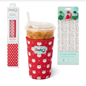 Festive Straw Toppers for Starbucks Venti Cups - Christmas Holiday  Collection