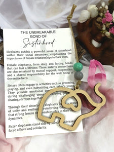 The Unbreakable Bond of Sisterhood Elephant Story Card Ornament