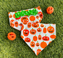 Whimsical Pumpkin Scrunchie Dog Bandana