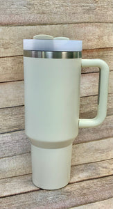 40oz Solid Color Double Wall Stainless Steel Tumblers with Handles