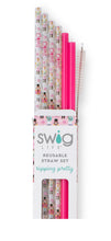 Reusable Straw Sets by Swig 6pc Straw Set and 1Brush (total 7 pc set)