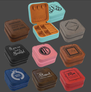 Leatherette Travel Jewelry Boxes(they can be laser engraved)
