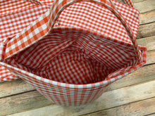 High Quality Orange and White Gingham Halloween Buckets/Totes. (Small Spot)