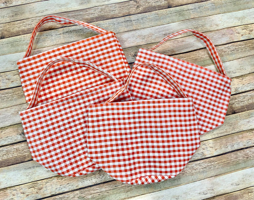 High Quality Orange and White Gingham Halloween Buckets/Totes. (Small Spot)