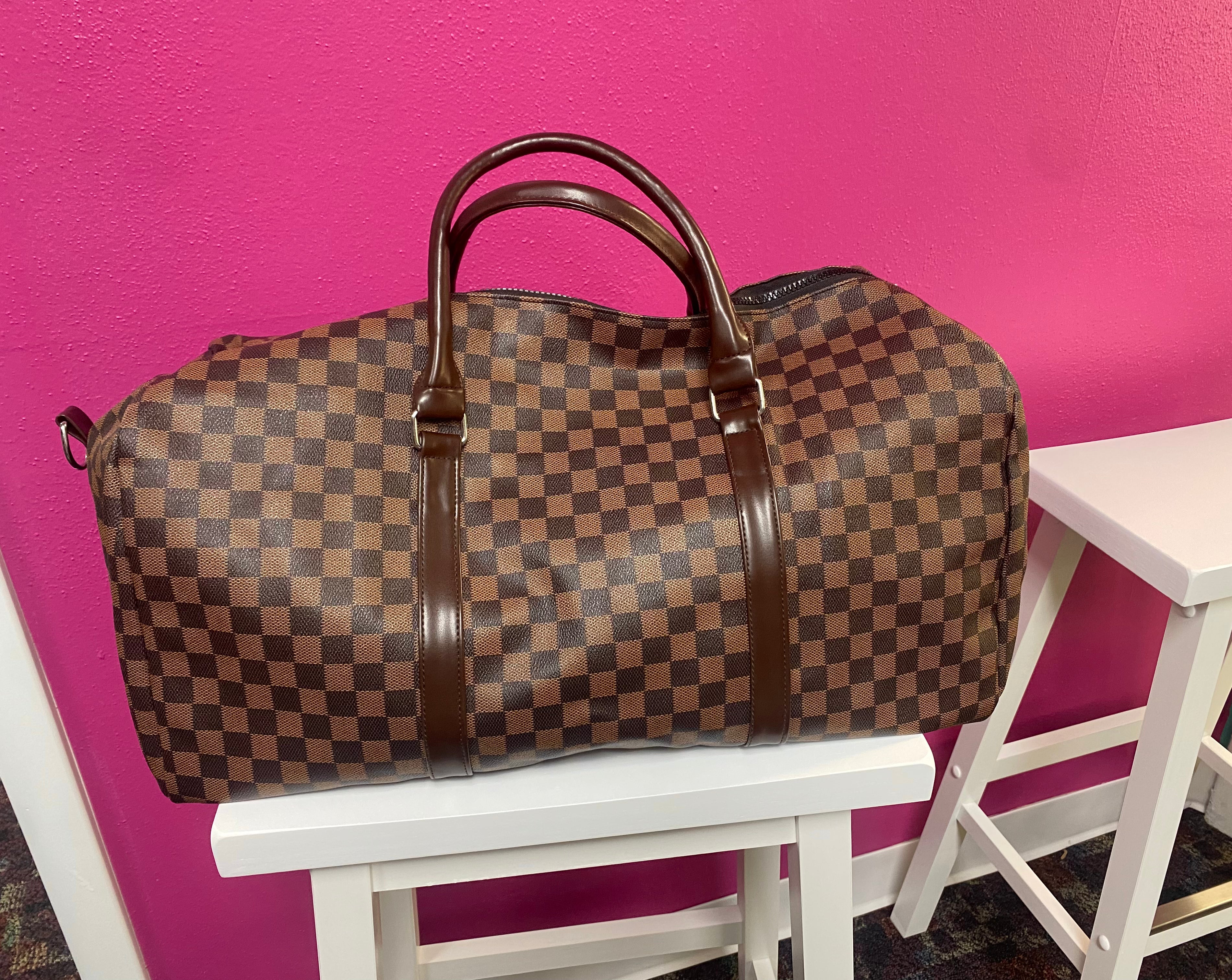 Faux 2025 leather duffle