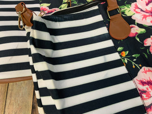 Floral Stripe Weekender Bag (flaws)