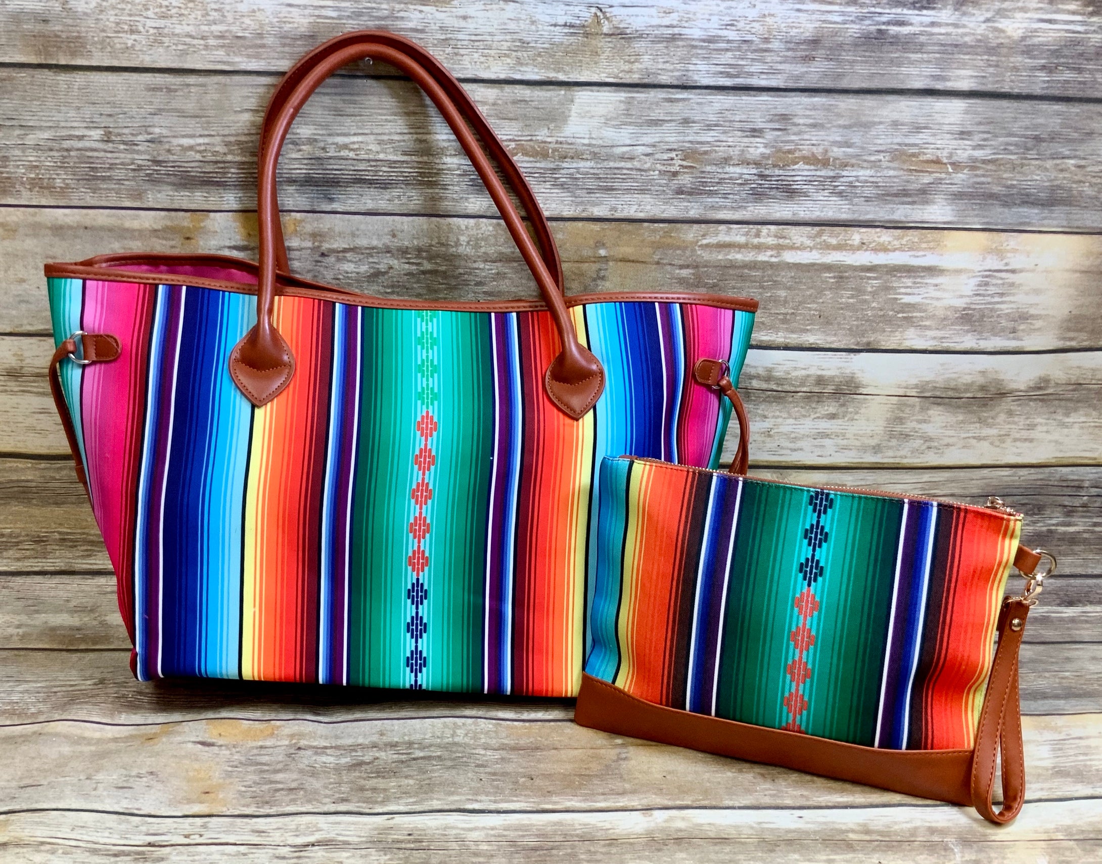 Southwest Horizon High Quality Canvas Collection(tote and wristlet) Sold Separately