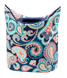 Emerson Paisley Dorm Collection Shower Caddy and Mega Hamper Tote
