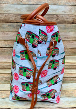 Camper and Roses High Quality Canvas Tote 23x13x8