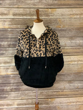 Leopard Soft Sherpa Hooded Pullover