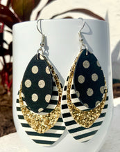 Faux Leather Earrings Layered Collection