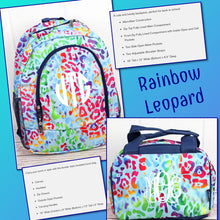 Rainbow Leopard Back Pack and Lunch Bag