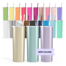 Skinny 20 oz Stainless Steel Tumbler with matching straw