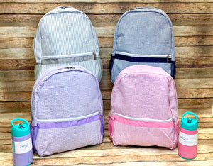 Seersucker Stripe Backpacks 15x12x4