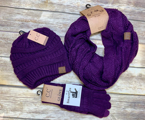 Authentic CC Adult Cable Knit Collection (sold Separately) Hats, Gloves and Scarf