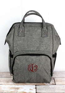 Steel Grey Diaper Bag Backpack NGIL Brand