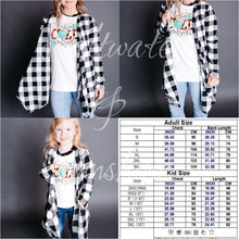 Black and White Plaid/ Check Mom and Me Cardigans (adult and Kid)