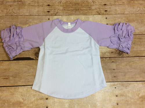 Ruffle 3/4 sleeve shirts