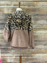 Leopard Soft Sherpa Hooded Pullover