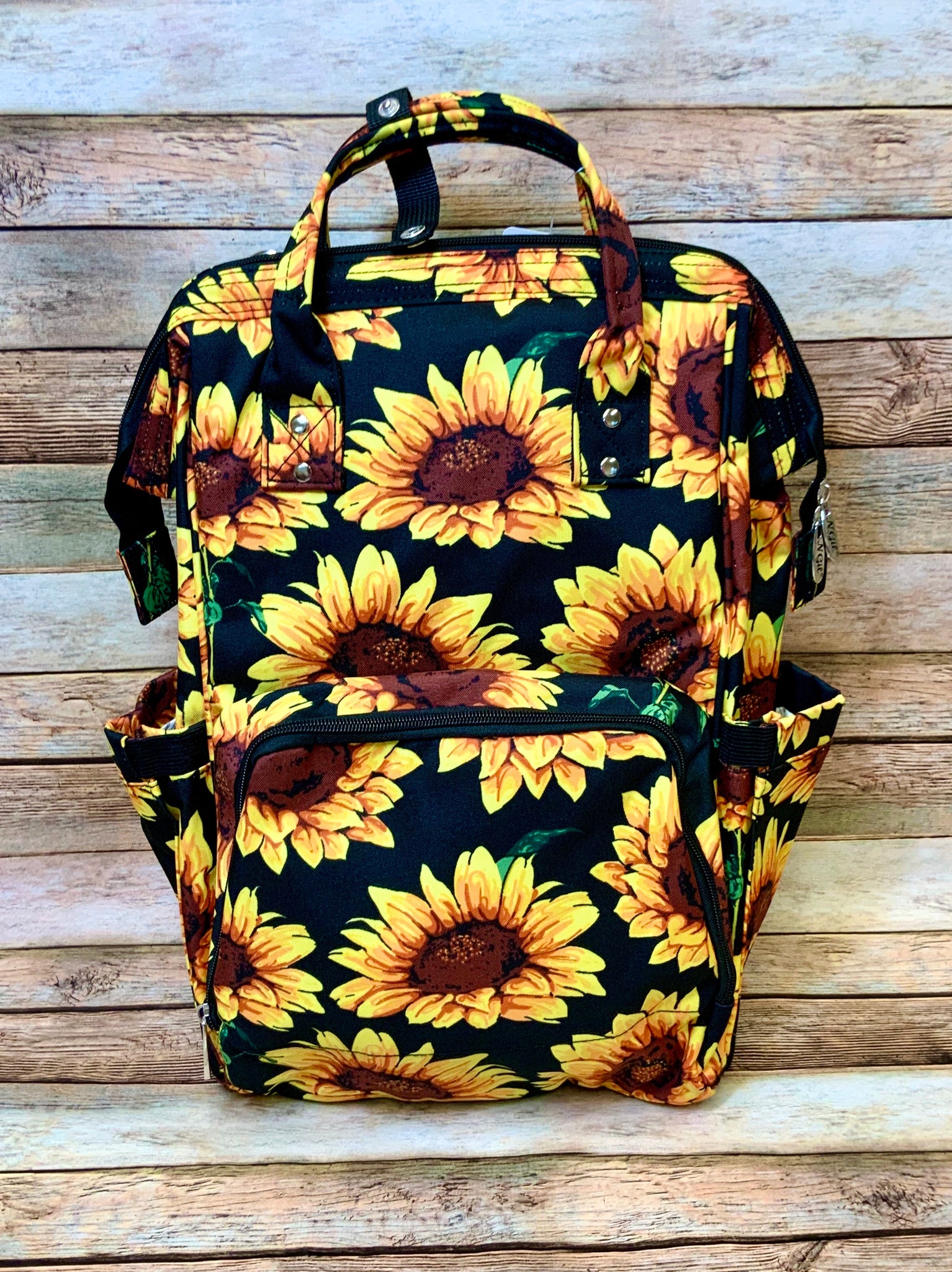 Leopard Sunflower NGIL Diaper Bag/Travel Backpack