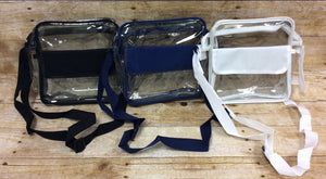 Stadium bag clear with colored straps