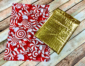 Candy Cane Poly Mailer Collection 6x9 and 10x13 Packs