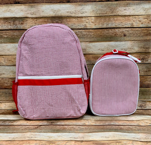 Seersucker Stripe Backpacks 15x12x4