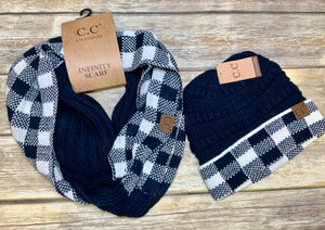 Authentic CC Adult Buffalo Plaid Collection  Hat and Scarf sold Separately
