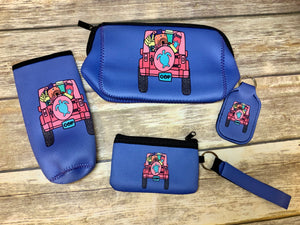 Preppy Jeep with Turtle on Periwinkle/ Purple Neoprene Collection