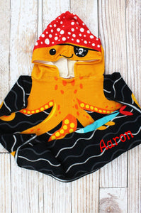 Kids Ahoy Matey Octopus Hooded Beach Towel