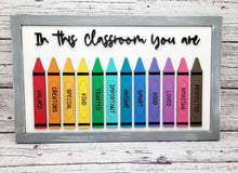 In This Classroom You Are…..