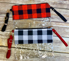 Clear Stadium Crossbody / Wristlet Bags with High Quality Printed Canvas Fabric
