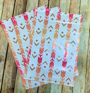 Golden Ombré Arrows (Yellow, Orange, Pink and Gold) 10x13 Poly Mailer Collection 20 Pieces in each Package
