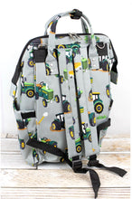 Green Tractor Diaper Bag Backpack