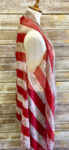 American Flag Distressed Kimono/cover up (one size fits most)