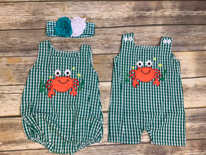 Crab and Anchor Rompers (must ship with other items will not ship alone)