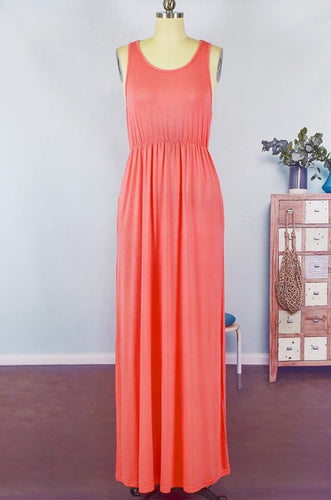 Maxi Tank Dress Solid Colors