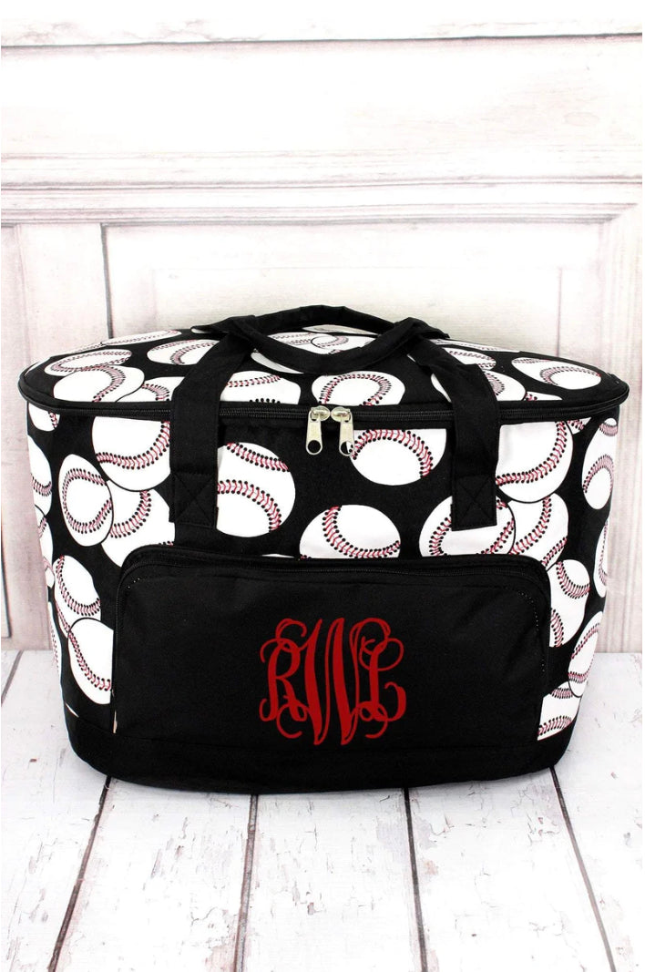 Baseball Cooler Tote With Lid