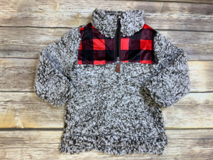 Plaid and Leopard True Grit Sherpa Pullover Adult and Kids