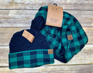 Authentic CC Adult Buffalo Plaid Collection  Hat and Scarf sold Separately