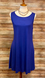 Tank Style Short Dress with Pockets