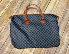 Faux Leather Check Overnight/Weekender Bags