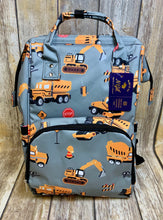 Construction Trucks Diaper Bag Back Pack NGIL Brand ( High Quality Canvas)